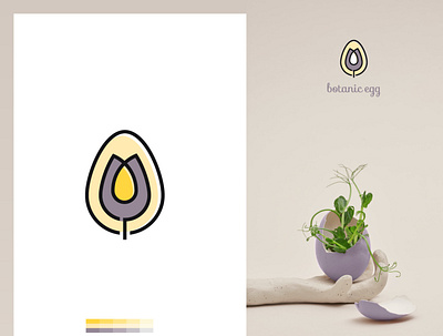 Botanic egg branding creative fiminine flower logo deisgn luxury minimalist moredn logo organic unique
