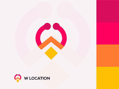 W location best logo branding business data icon location logo design logo mark logo sample modern software symbol tech technology