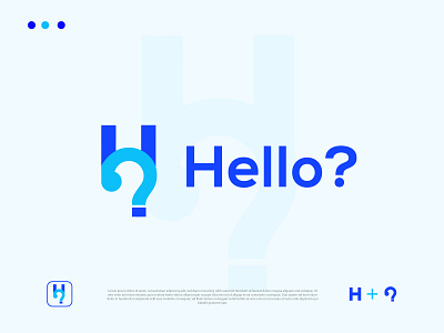 H question mark logo app logo asking logo brand identity branding h logo logo design marketing logo modern logo question logo tech logo technology logo website logo