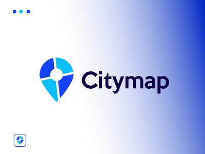 Citymap brand identity branding creative location logo design map logo marketing modern logo software technology logo techy logo