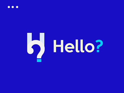 Hello? brand identity branding creative h logo logo design modern modern logo question mark