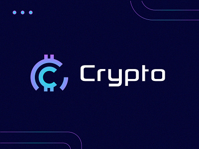 Crypto bitcoin blockchain brand identity branding coin crypto cryptocurrency logo design logo maker saas software tech technology unused