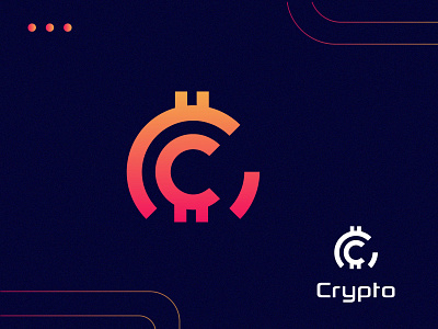 Crypto bitcoin blockchain brand identity branding coin crypto fintech hightech logo design modern saas software tech technology