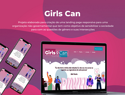 Girls Can (UI Case) app design graphic graphic design typography ui ux vector web website