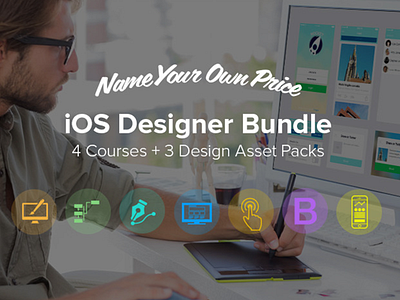 iOS Designer Bundle app ios 8 ios designer bundle ios ui ipad design iphone 6 iphone 6 plus mobile design stacksocial ui design ui ux uiux