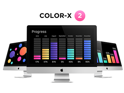 Color-X 2 Keynote Template animation app ui chart colored icons colored keynote colored presentation infographic iphone 6 plus iphone 6s plus keynote power point presentation