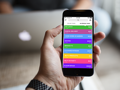 Colored Task Manager app apple watch ios design iphone 6s iphone se loading mockup smart home smart lock ui ui design ui ux