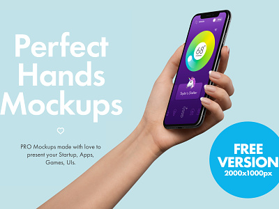 FREE iPhone in Hands Mockup