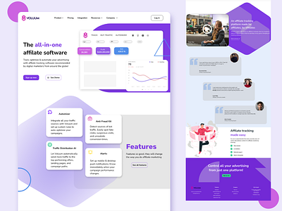 Voluum Homepage Redesign branding design illustration minimal ui