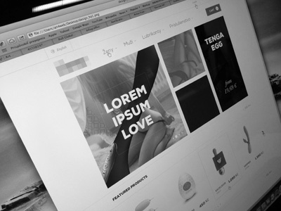 Minimalistic e-commerce design colorful ecommerce minimalistic sex sexshop ui web webdesign