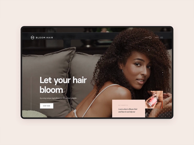 Bloomhair.com – UI interactions animation beauty ecommerce hero prototype shop slider store ui design uidesign ux web design webdesign website