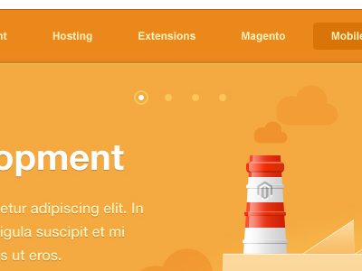 header detail header illustration magento orange website