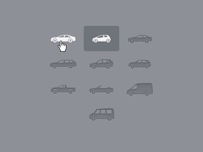 Car type icons car icon pixel perfect ui vehicle web