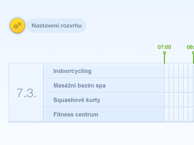 w3booking timeplan clean interface light simple