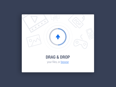 Upload Area UI application drag pulse ui upload web