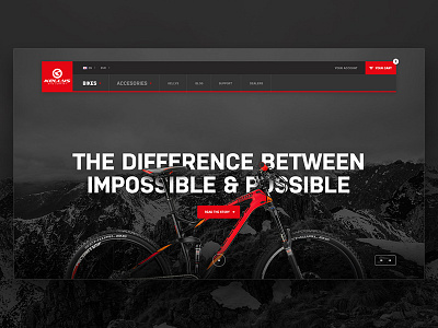 Kellys Homepage Header bike dark header homepage landing menu minimal slider submenu web website