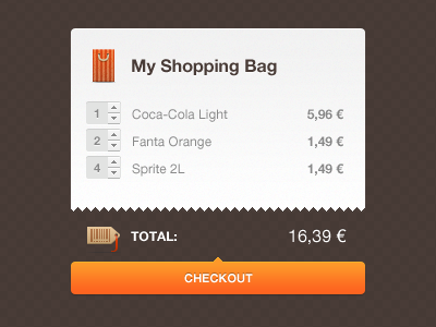 Shopping bag bag cart checkout e commerce price shop ui website