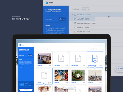 Zu.gg app application behance case study clean file interface sharing ui ux web