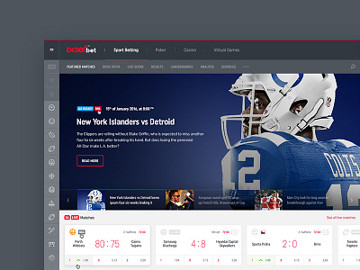 DOXXbet Main page betting dark design home main portal sport ui