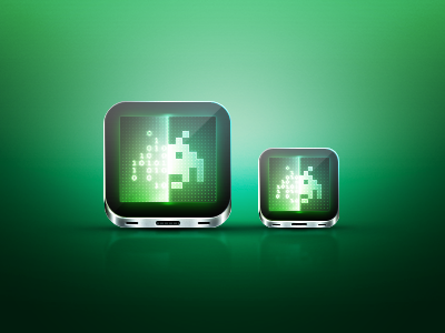 Codersapp icon design apple application digital icon icons ipad iphone pixel texture