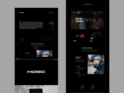 HQBC (Case study) behance bike casestudy corporate identity cycling dark homepage microsite minimal web web design website