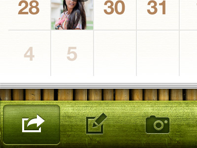 Bamboo theme calendar ios navigation retina texture theme