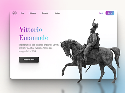 Website design: Landing page design desktop historic home page homepage horse landing landing page landingpage sculpture site statue ui uiux userinterfaces web web design web site webpage website