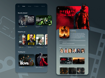 Movie / Cinema - app app cinema concept design illustration imdb login mobile app movie movies netflix review series show sign up stream tv tv series ui ux