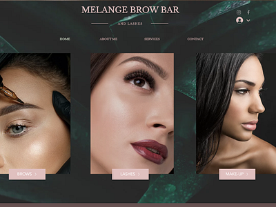 Melange Brow Bar branding design graphic design logo typography web webdesign website