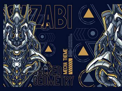 sazabi sacred geometry apparel clothing geometric head illustration japan pin poster sacred geometry sticker t shirt t shirtdesign tattoo vector