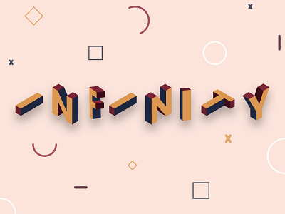 Isometric Typography graphic design