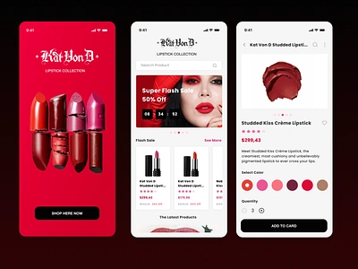 Maratón UI- 09 Product cosmetics katvond lips lipstick mobile product ui