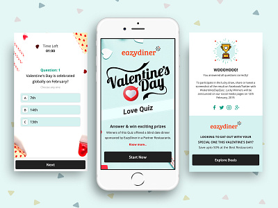 Valentines day love quiz ai app design appdesign branding design icon illustration typography ui ui design ux