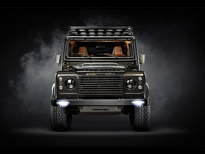 Twisted - Retouch art direction car dark defender land rover photography retouch smoke