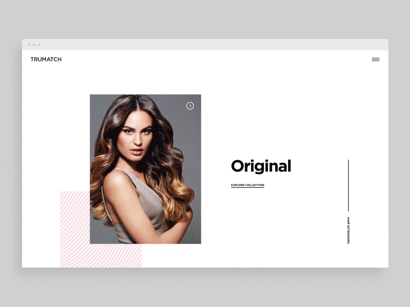 Hair - Website ajax animation concept extensions fashion gif hair scroll transition trumatch user interface website