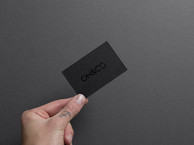 OH&CO agency black brand branding business business card cards digital iphone ohand.co ohco stationery