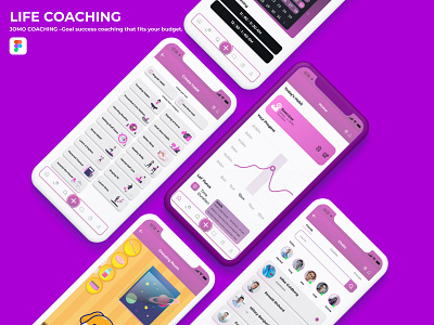 Life coaching app app design life coaching ui ux