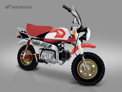 Honda Z50 vector honda illustrator monkey vector z 50