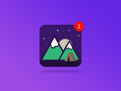 Daily UI #005 App Icon app icon camping daily ui design graphic design illustrator mountains travel ui 005 ui design user interface design web design