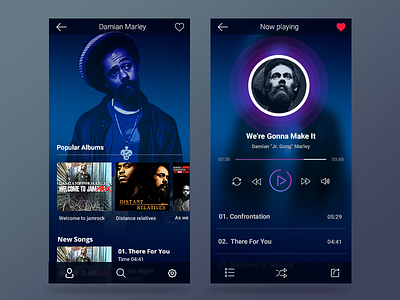 Daily UI #009 Music Player 009 daily ui damian marley design app graphic design music player music player app ui ui design ui designs user interface design ux ux design web design