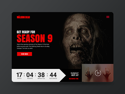 Daily UI #014 - Countdown Timer 014 artdirection codestudiocs countdowntimer daily ui design graphic design landing page typography ui ui design uidesign user interface design ux ux design uxdesign walkingdead web design webdesign