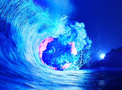 Wave 3d after effects cinema4d motion design ocean redshift vdb wave