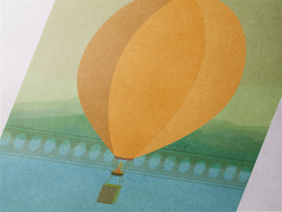 Hot air balloon graphic design illustration