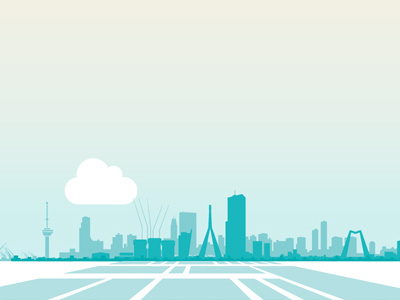 Rotterdam Skyline graphic illustration skyline