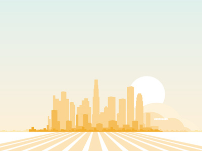 LA Skyline graphic illustration skyline