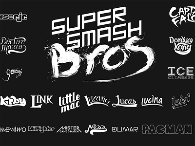 Smash Lettering Project lettering super smash brothers type