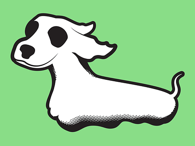 Halloweenie Dog dachshund dog illustration spooky