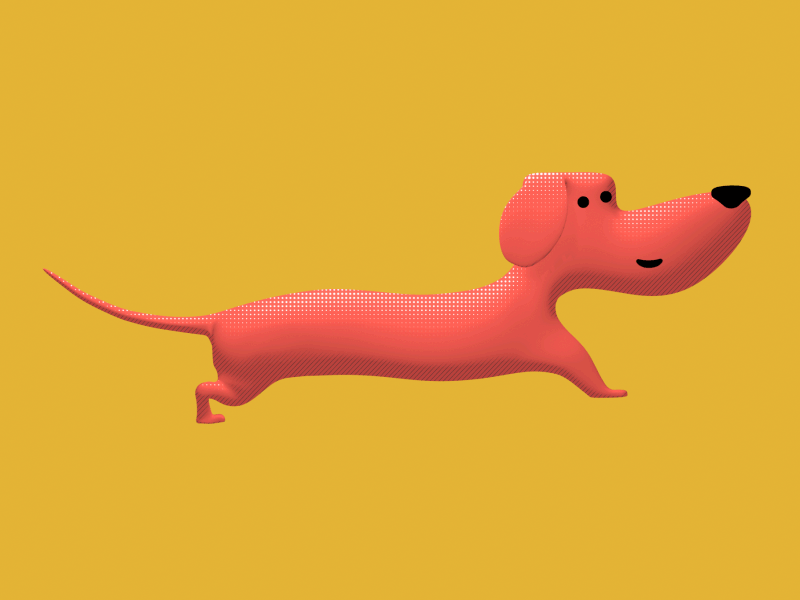 Speedy Weeny 3d blender 3d dachshund mograph motion design motion graphics run cycle wiener