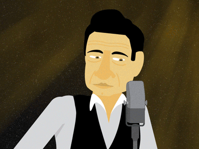 Johnny Cash after effects character animation johnny cash mograph motion design motion graphics