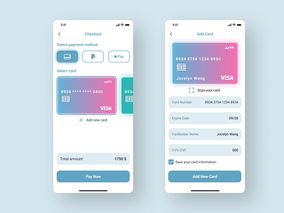 Credit Card Checkout | Mobile App Concept app application buy card cardholder checkout concept credit daily dailyui design form illustration mobile mobile app money page pay ui